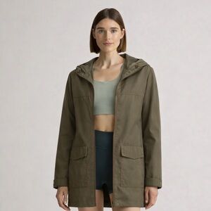 ASOS Rubberized Rain Coat in Mushroom Size M